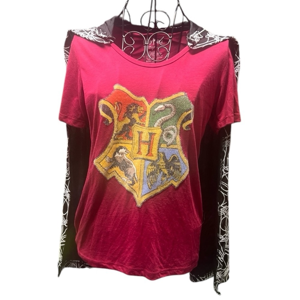 Harry Potter Cosplay Punk‎ Costume Cloak Cape  T Shirt  Juniors Size M